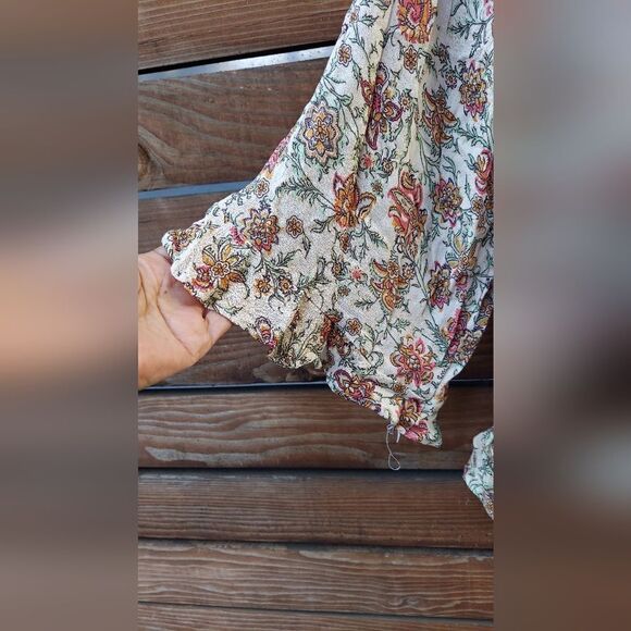 [NWT] Cynthia Rowley Flower Print Ruffle Blouse Size S - Picture 4 of 9